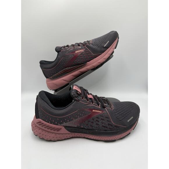 Brooks Adrenaline 21 Gray‎ Dusty Rose Pink 10 Women's Used - Picture 3 of 10